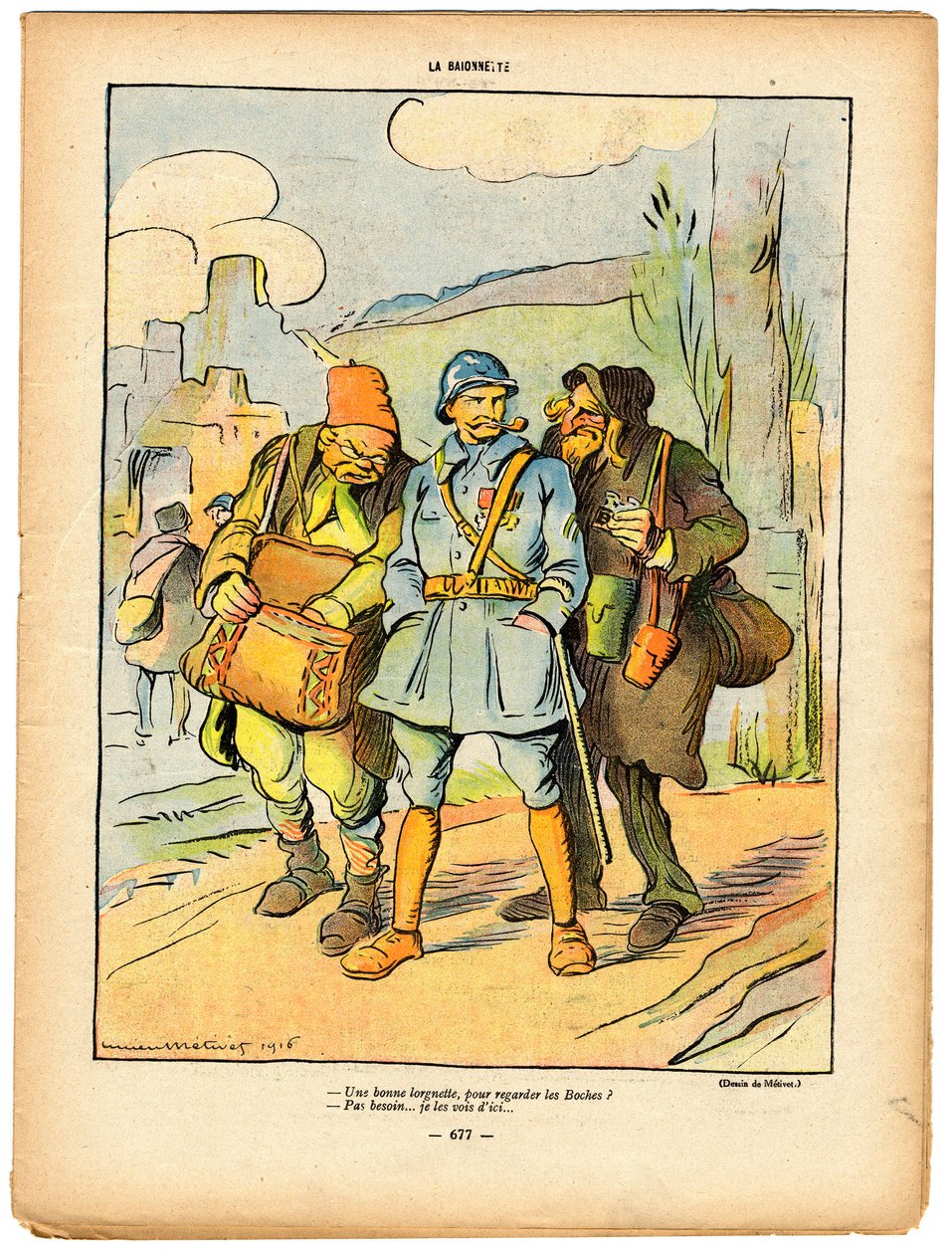 La Baionnette, satirico a colori da Lucien Metivet