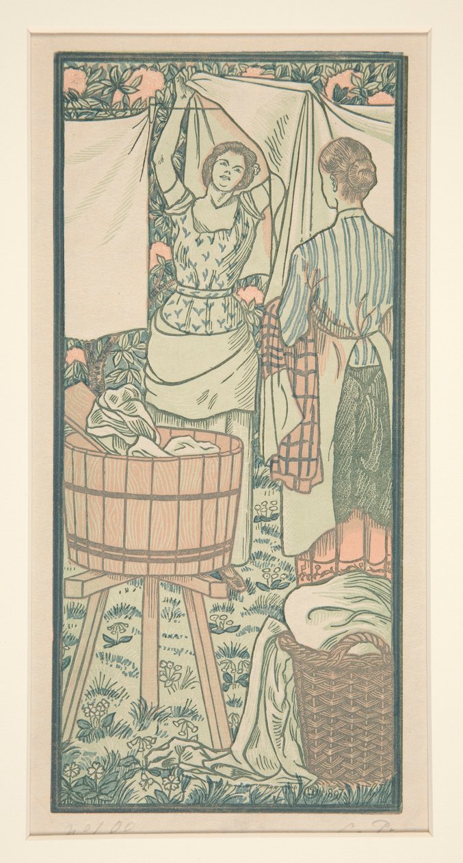 Stendere il bucato da Lucien Pissarro