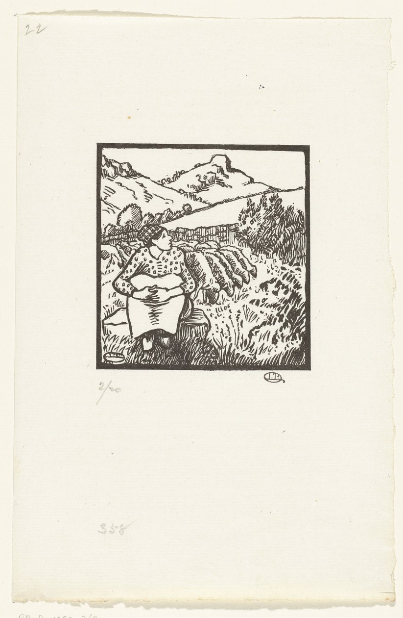Pastorella (Bergère C.O. Mont Tourin) da Lucien Pissarro
