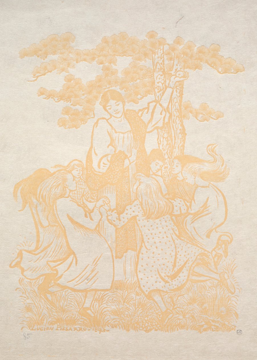 Illustrazione 25: La Ronde, 1893 da Lucien Pissarro