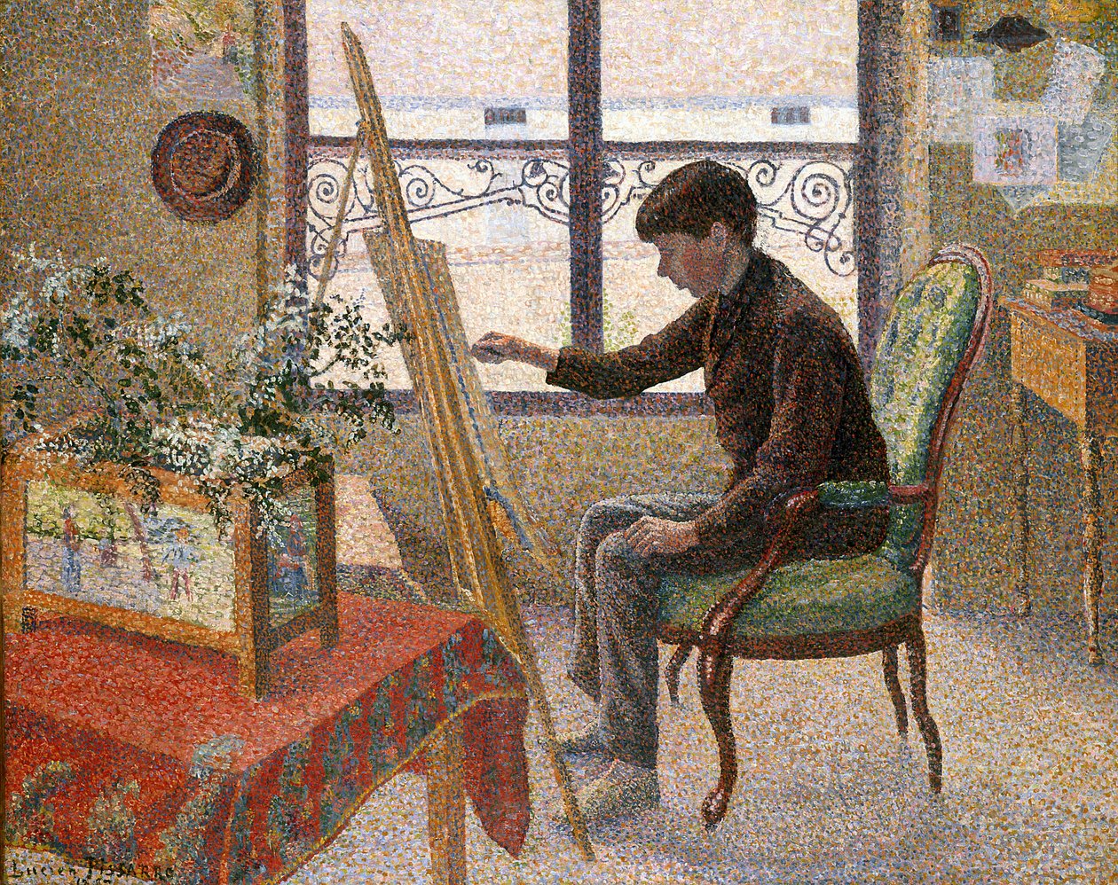 Interno dello studio da Lucien Pissarro