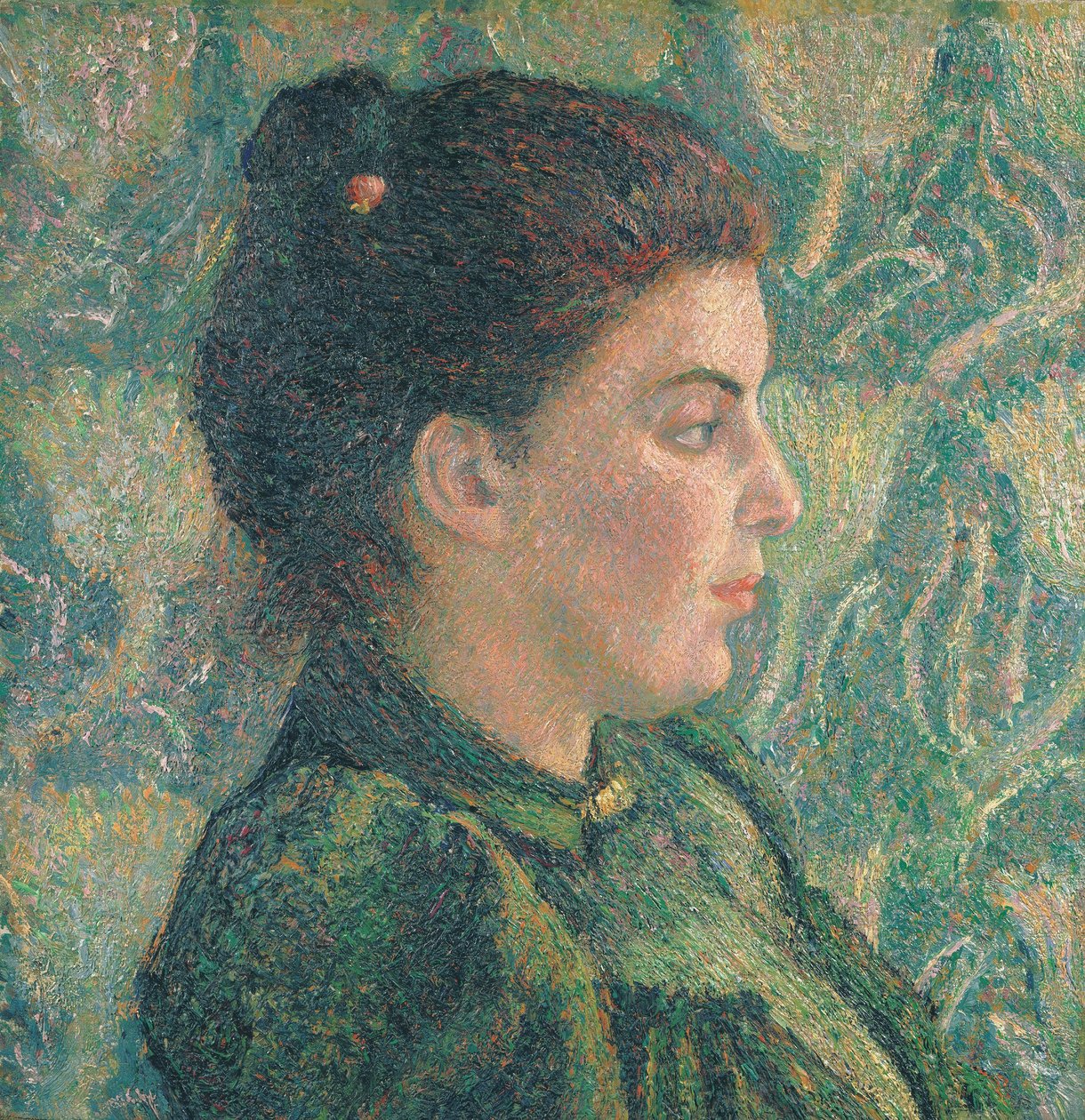 Ritratto di Ester di profilo da Lucien Pissarro