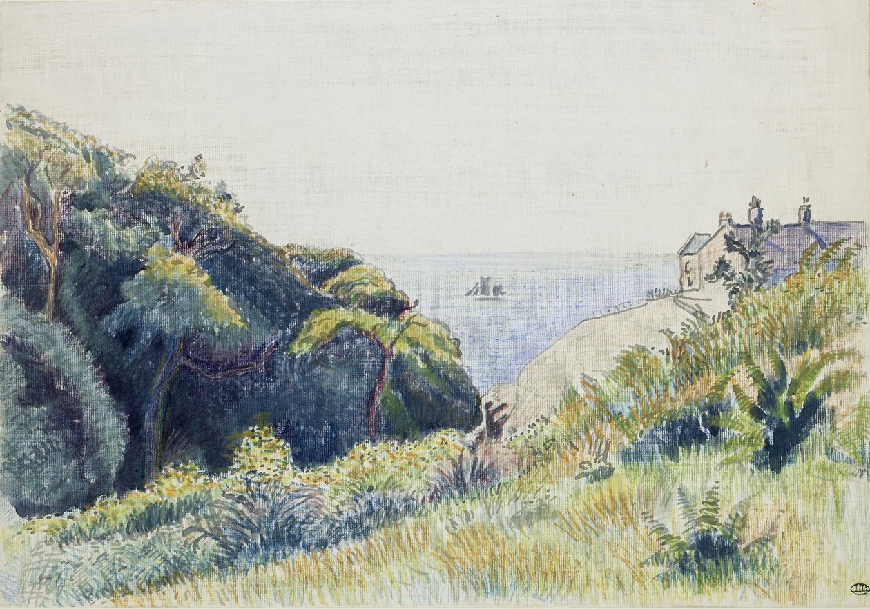 La casa della guardia costiera, Ecclesbourne da Lucien Pissarro