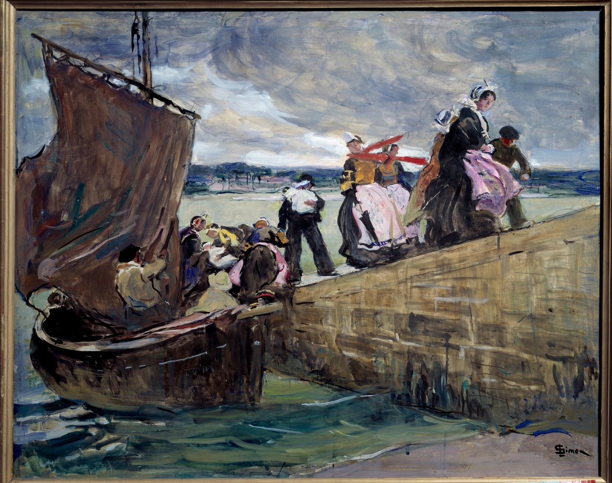 Il contrabbandiere a Sainte Marine in Bretagna da Lucien Simon