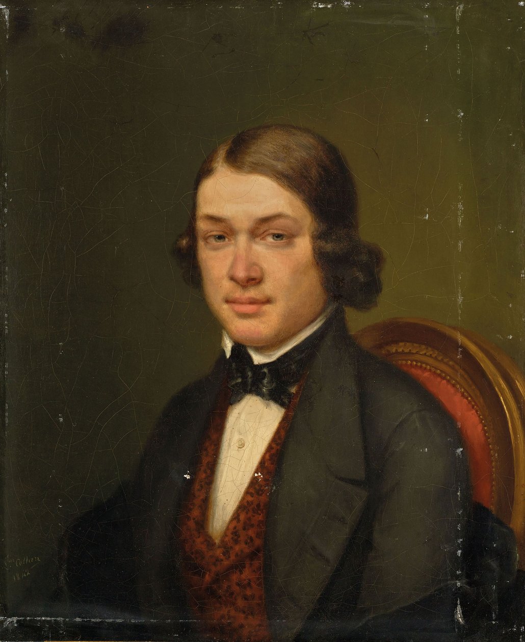 Ritratto del compositore Robert Schumann, 1842 da Lucienne Collière