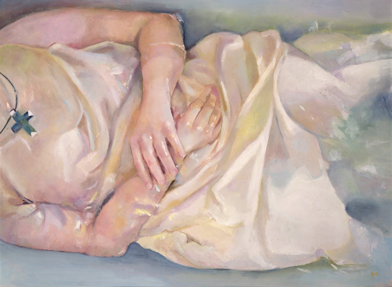 Mani incrociate, 2004 (olio su tavola) da Lucinda Arundell