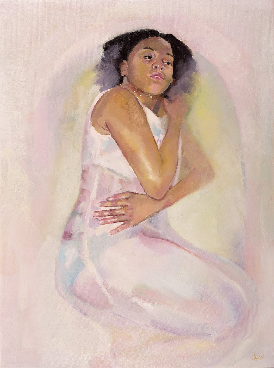 Ragazza che pensa, 2004 (olio su tela) da Lucinda Arundell