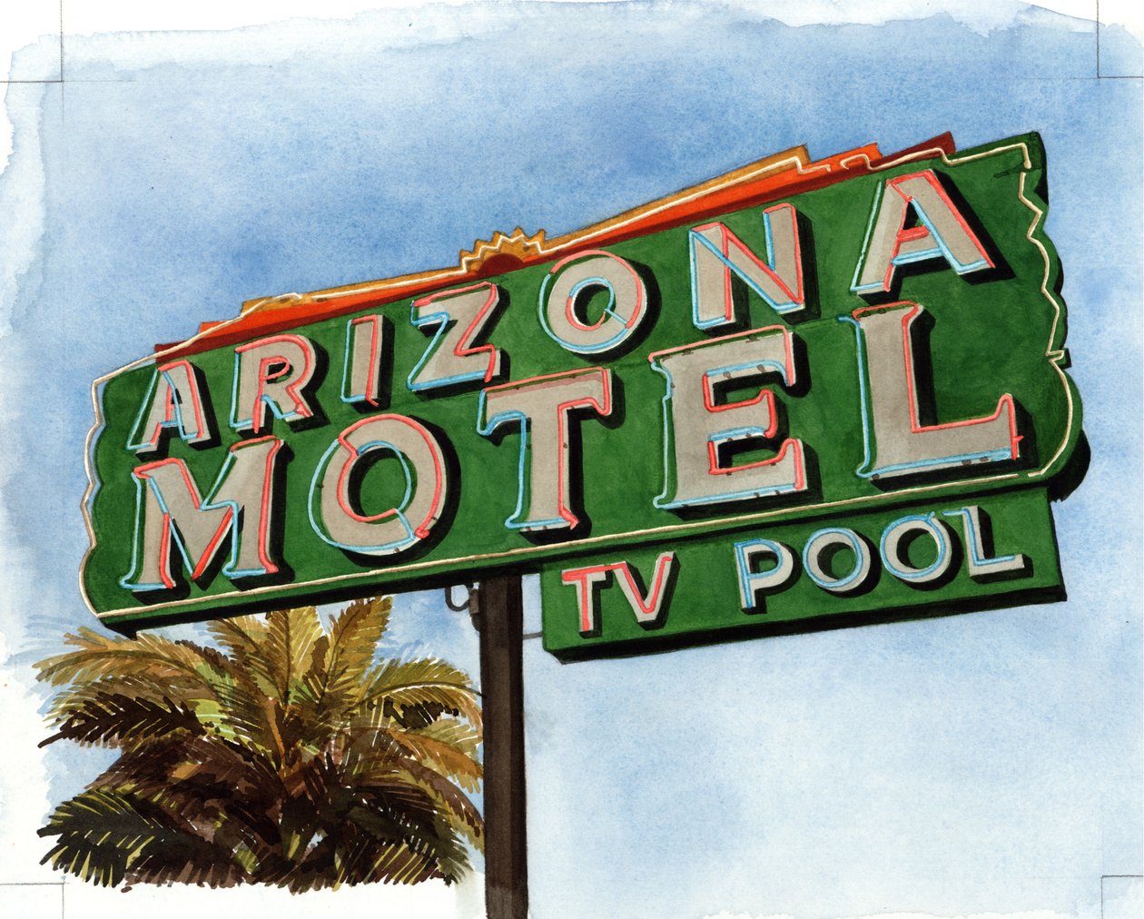 Arizona Motel on 6th Avenue, 2004 da Lucy Masterman
