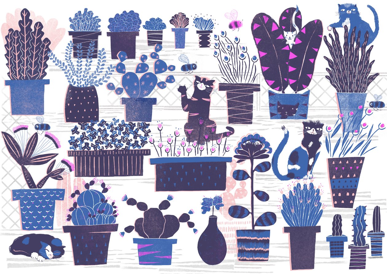 Giardino dei gatti, 2015 (digitale) da Lucy Banaji