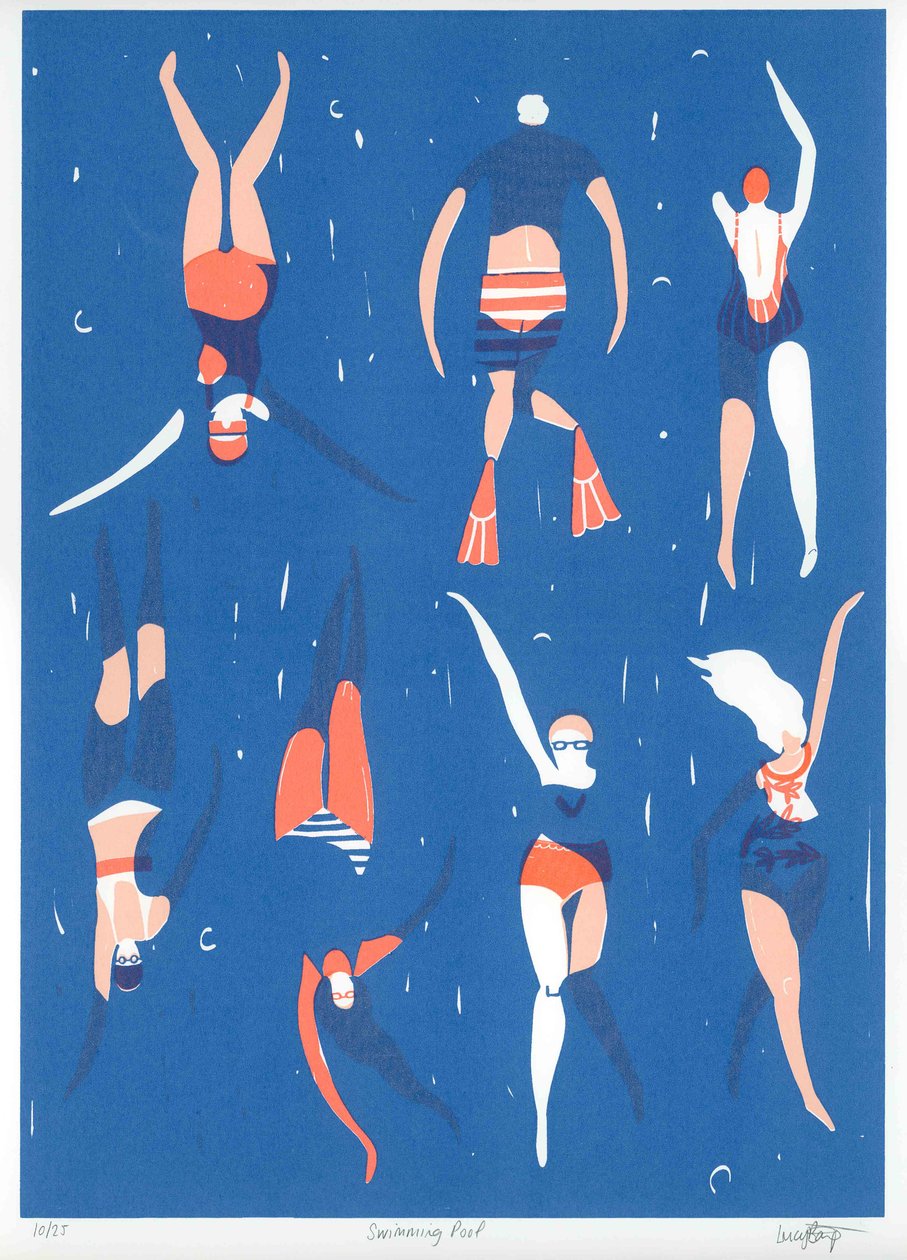 Piscina, 2016 (serigrafia) da Lucy Banaji
