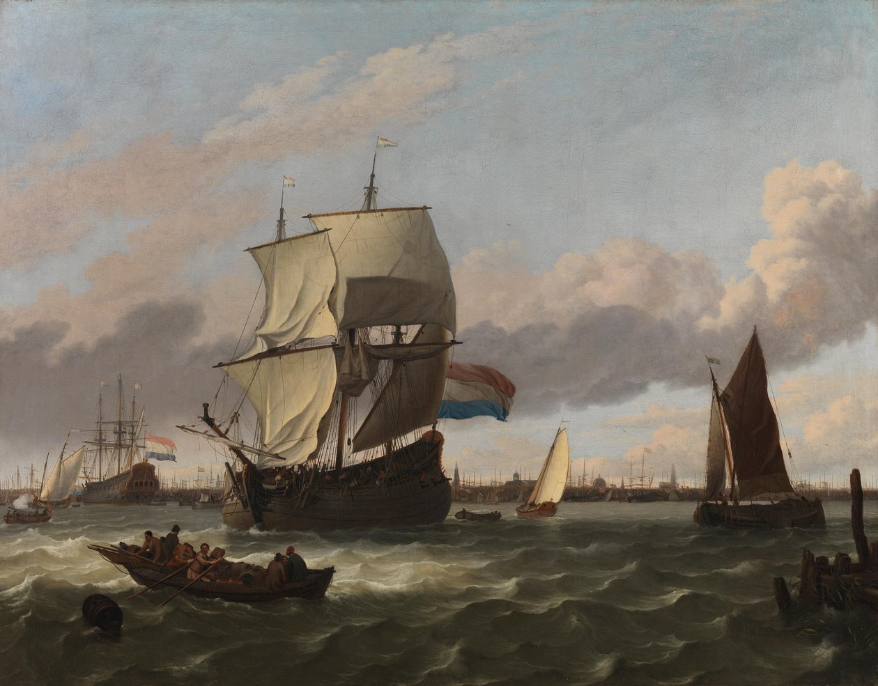 Il porto di Amsterdam da Ludolf Backhuysen