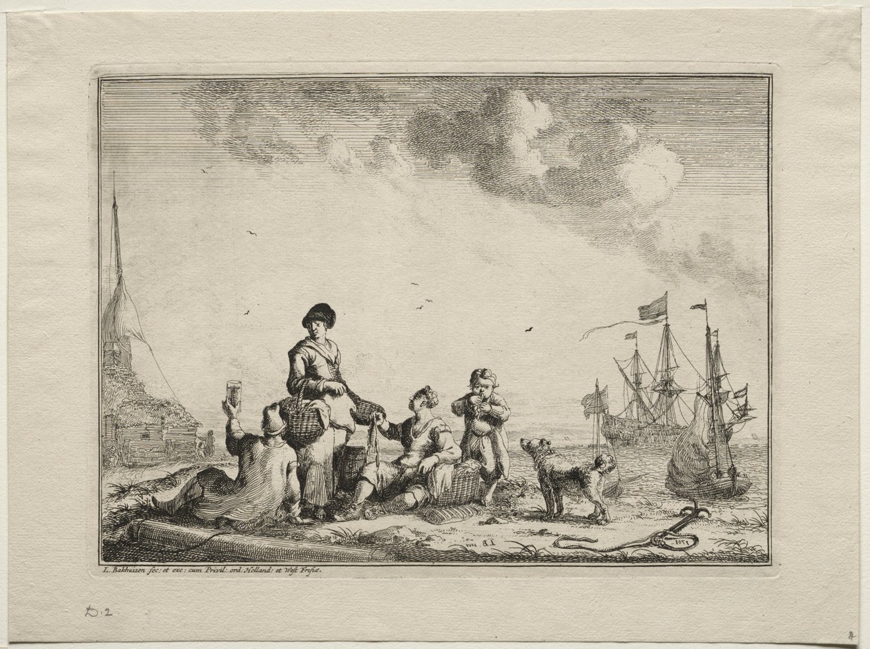Venditore di pesce da Ludolf Backhuysen
