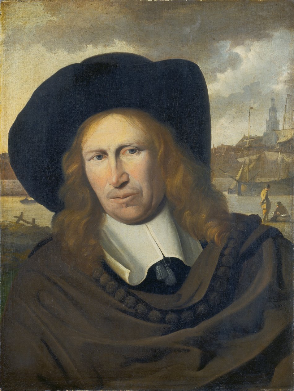 Ritratto di un uomo della città di Emden da Ludolf Backhuysen