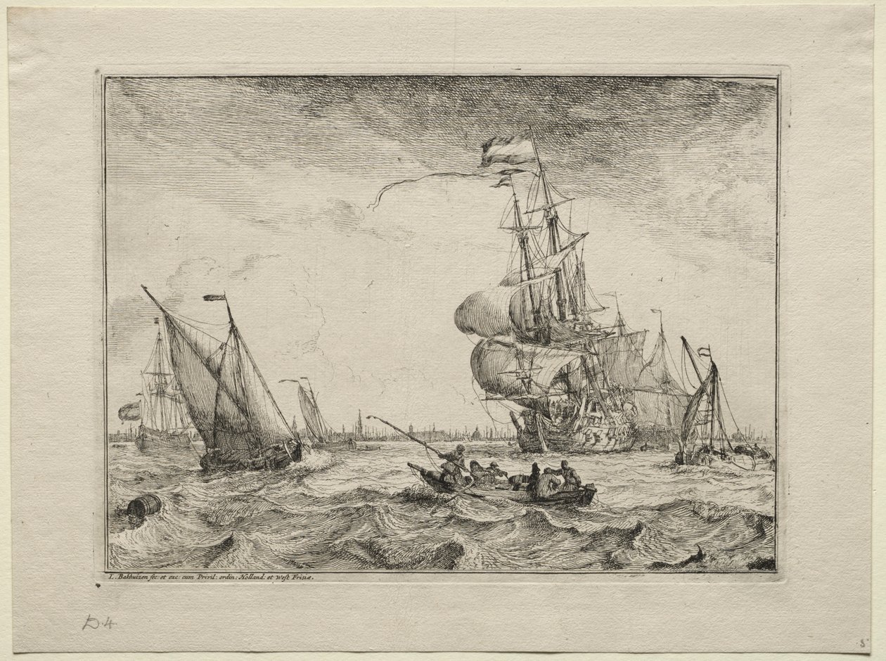 Navi a pieno vele, 1701 da Ludolf Backhuysen