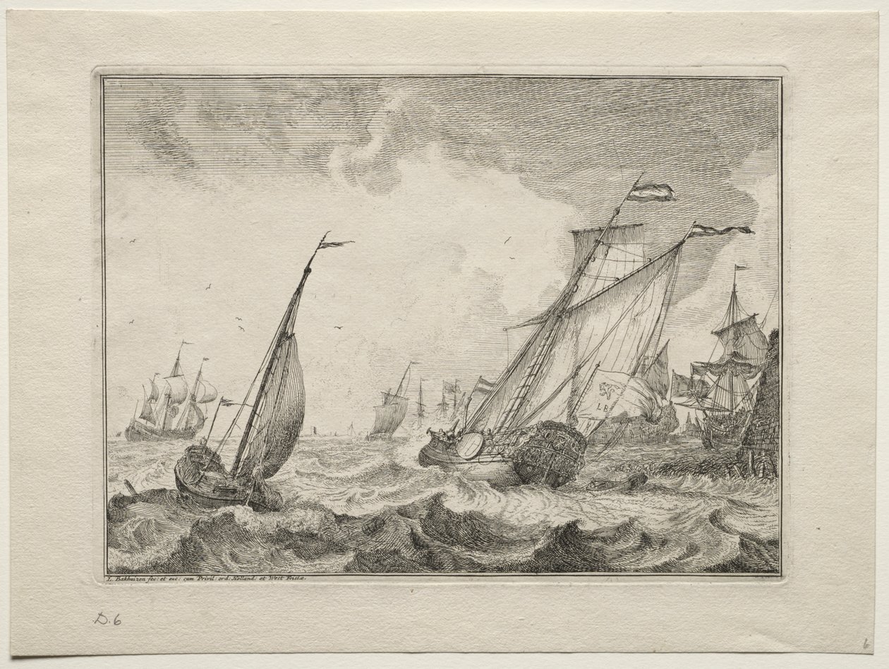 Navi in tempesta, 1701 da Ludolf Backhuysen