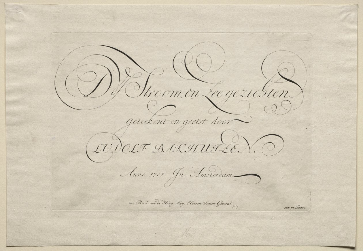 Il fiume IJ e paesaggi marini, 1701 da Ludolf Backhuysen