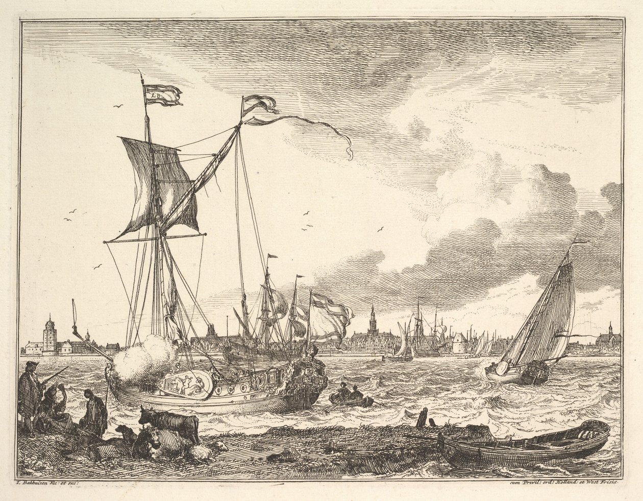 Scena del porto da Ludolf Backhuysen I