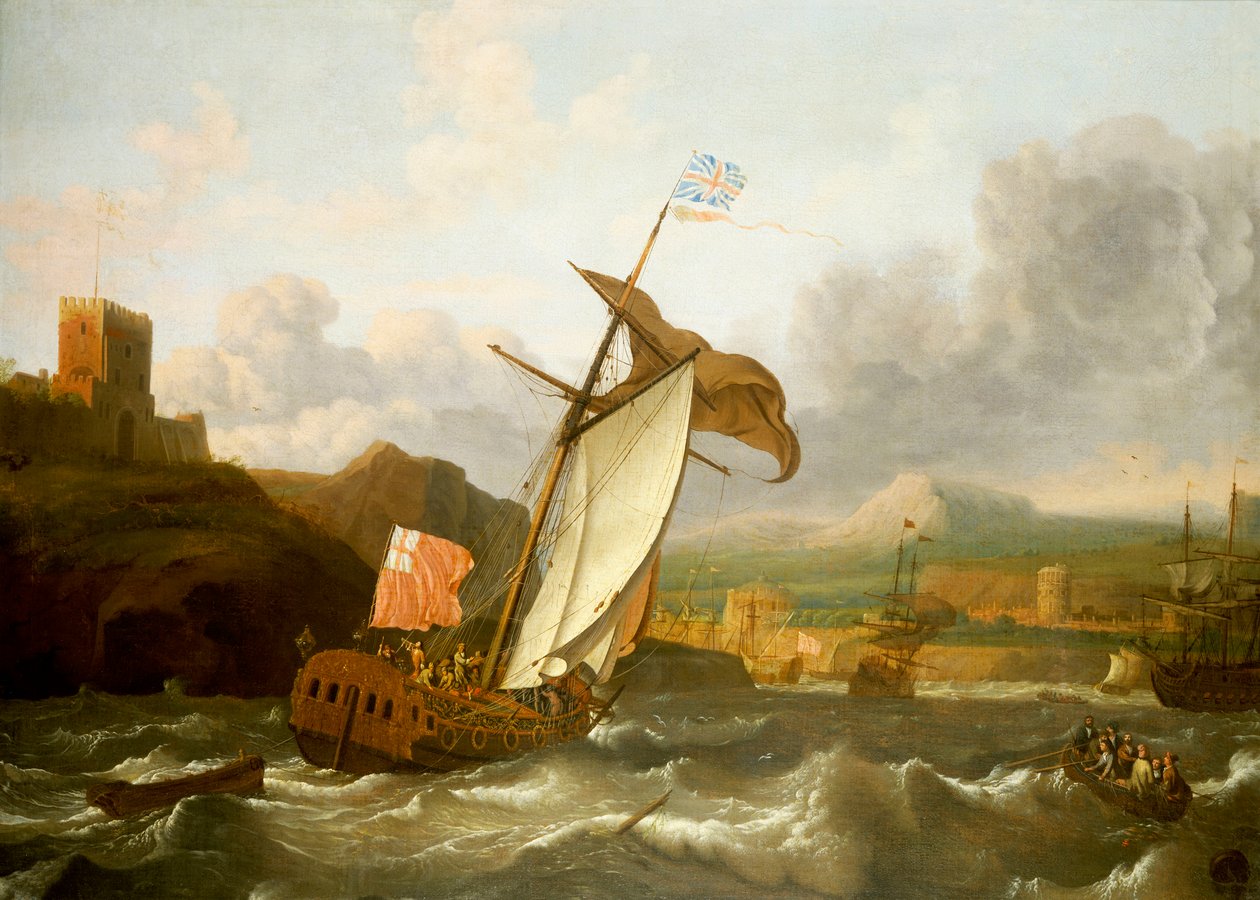 Uno yacht inglese che naviga verso Plymouth, fine XVII secolo da Ludolf Bakhuizen