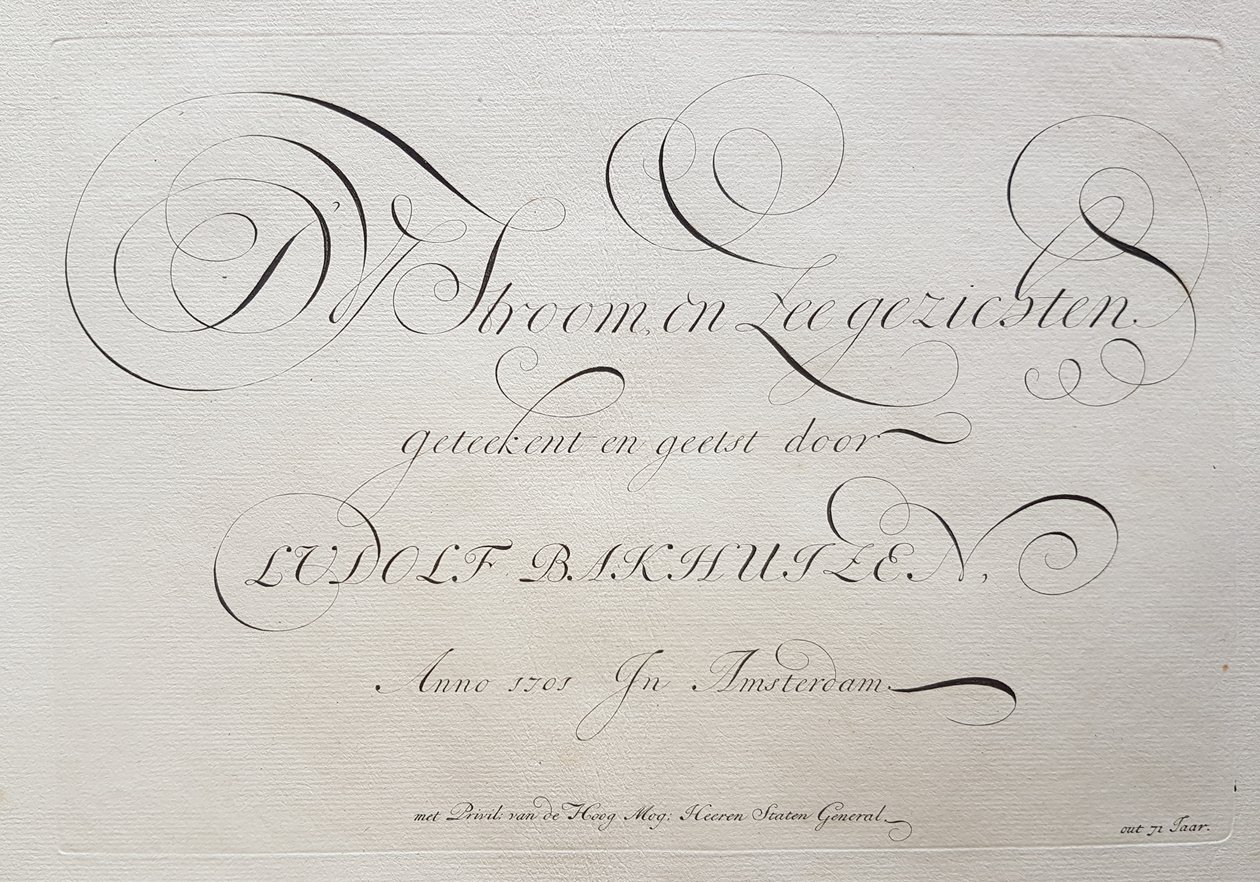 Ludolf Bakhuizen - Ruscello e paesaggi marini disegnati e incisi da LUDOLF BAKHUIZEN, Anno 1701 Ad Amsterdam da Ludolf Bakhuizen