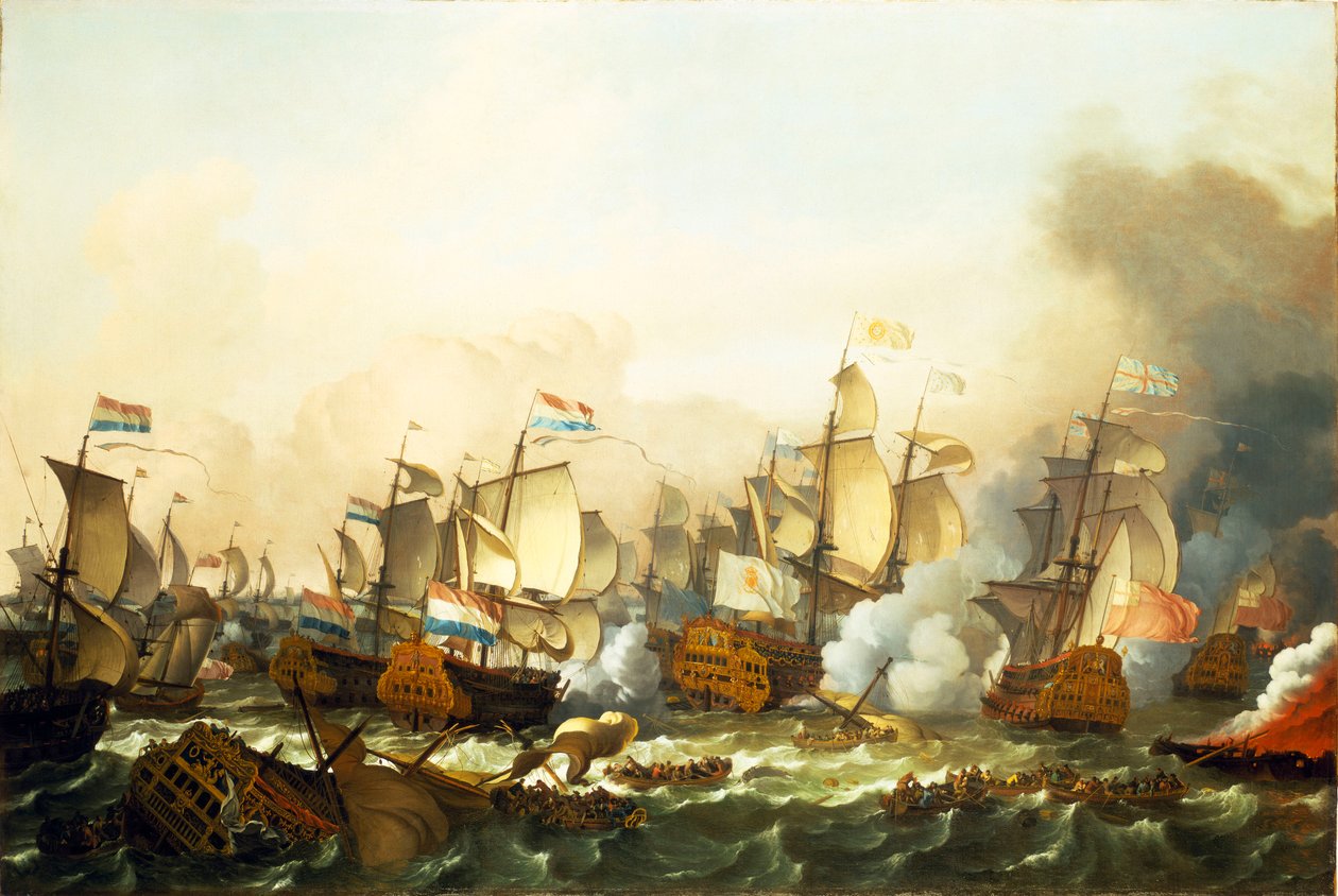 La battaglia di Barfleur da Ludolf Bakhuizen