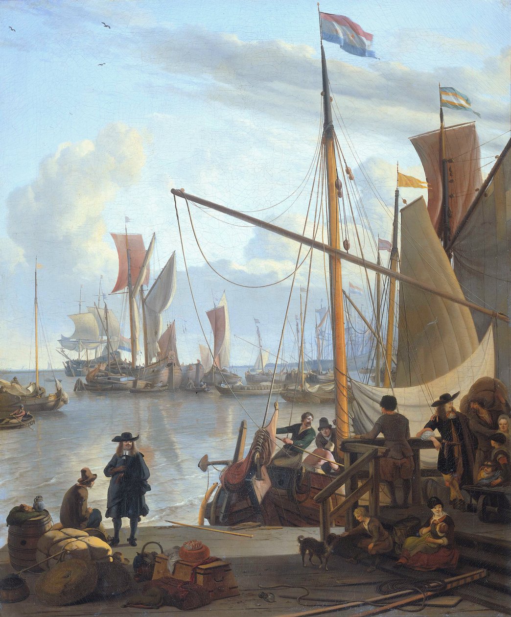 La Y di Amsterdam, vista dal Mosselsteiger (molo delle cozze) da Ludolf Bakhuizen
