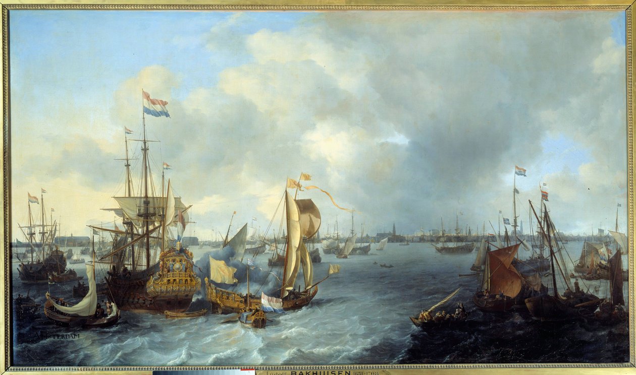 Veduta del porto di Amsterdam dall