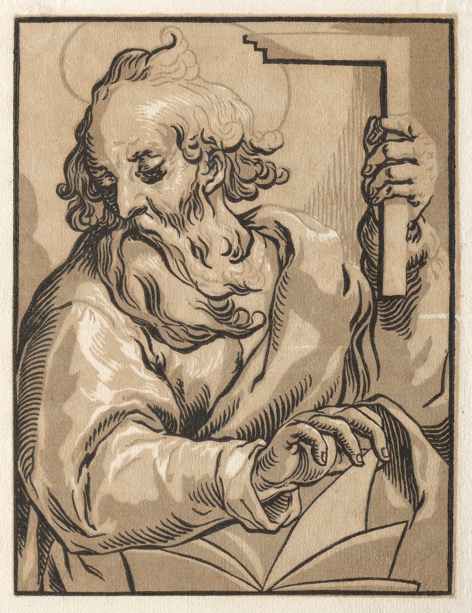 Cristo e gli Apostoli: San Tommaso con la squadra, 1600s da Ludolph Büsinck