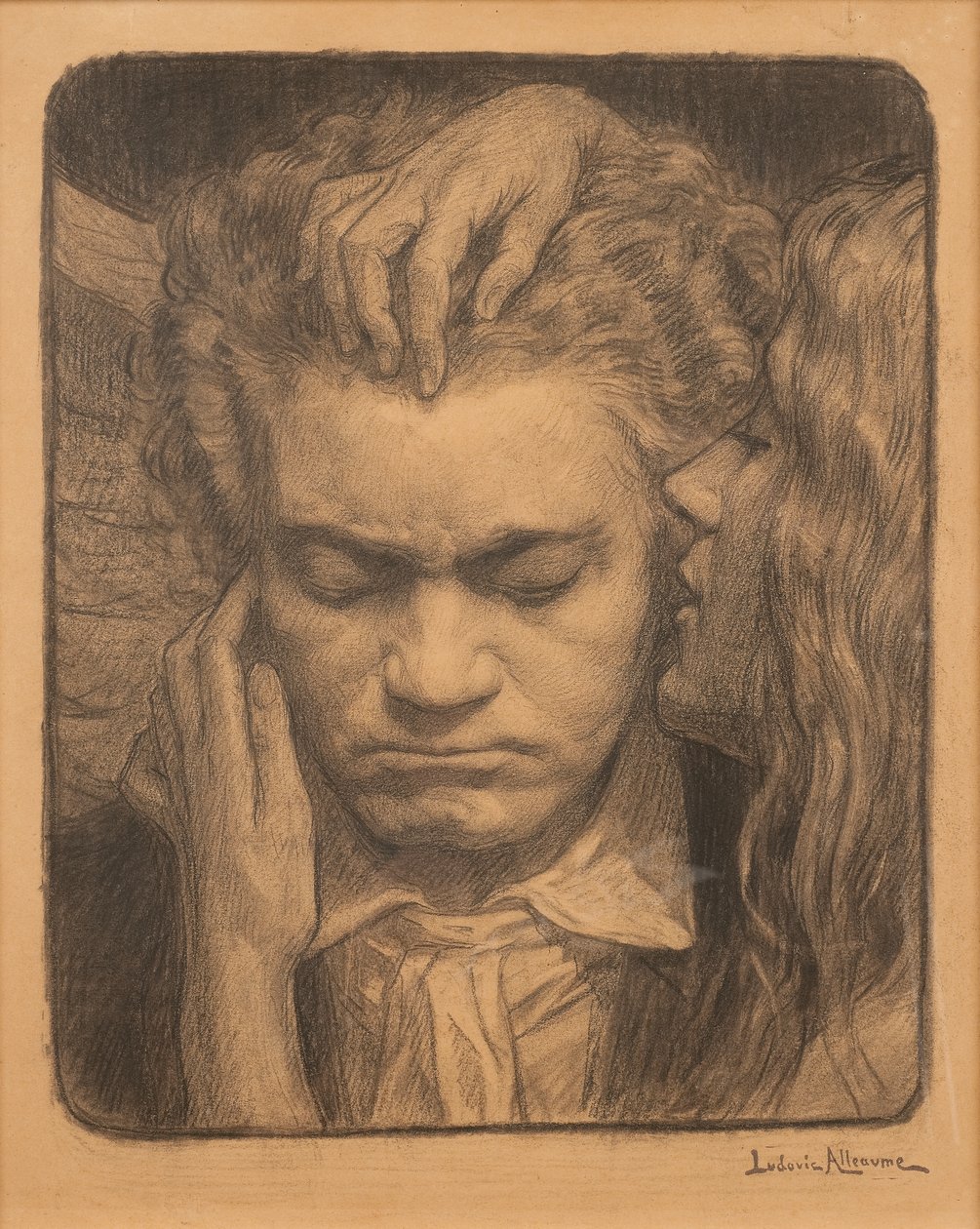 Beethoven che ascolta una musa da Ludovic Alleaume