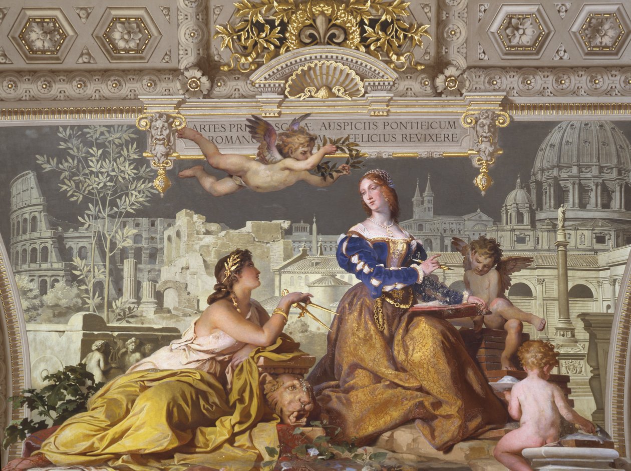 (dettaglio) del soffitto della Galleria dei Candelabri da Ludovico Seitz