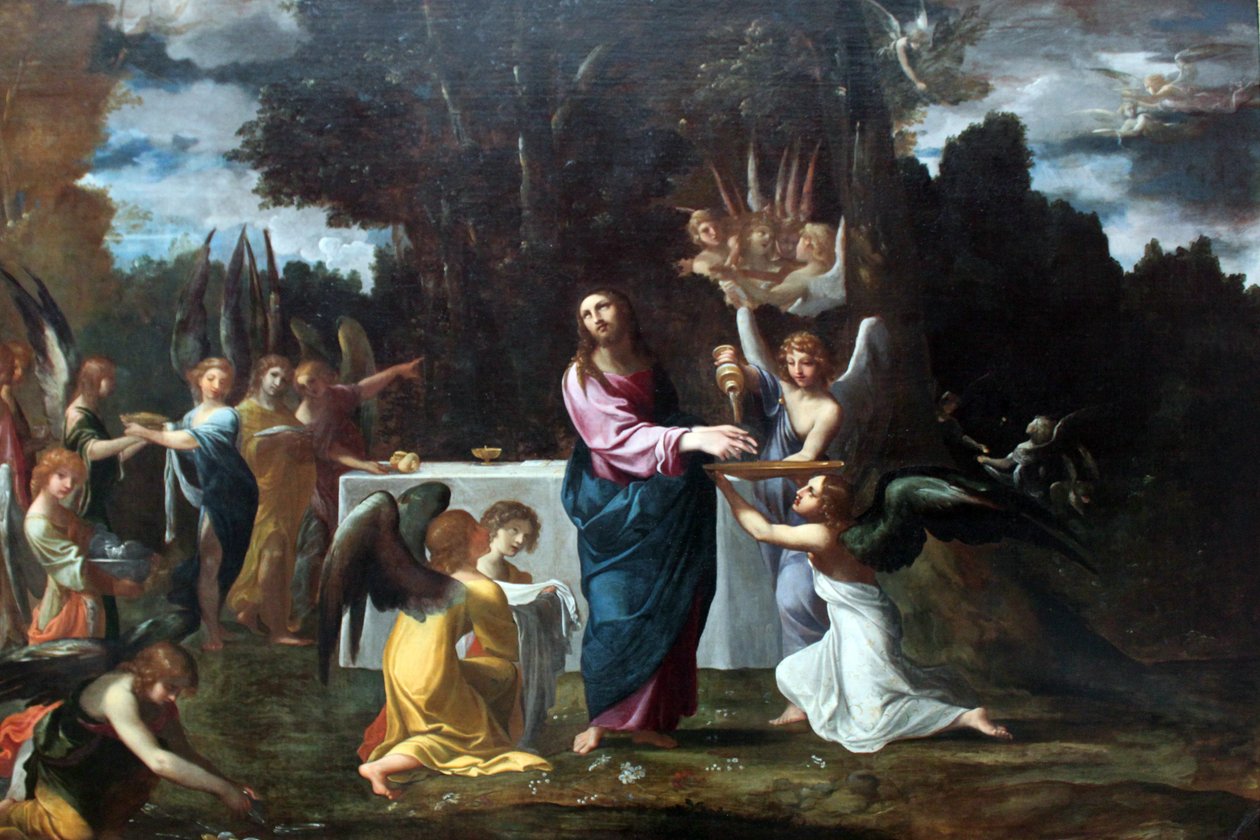 Gesù nel deserto, servito dagli angeli da Ludovico Carracci