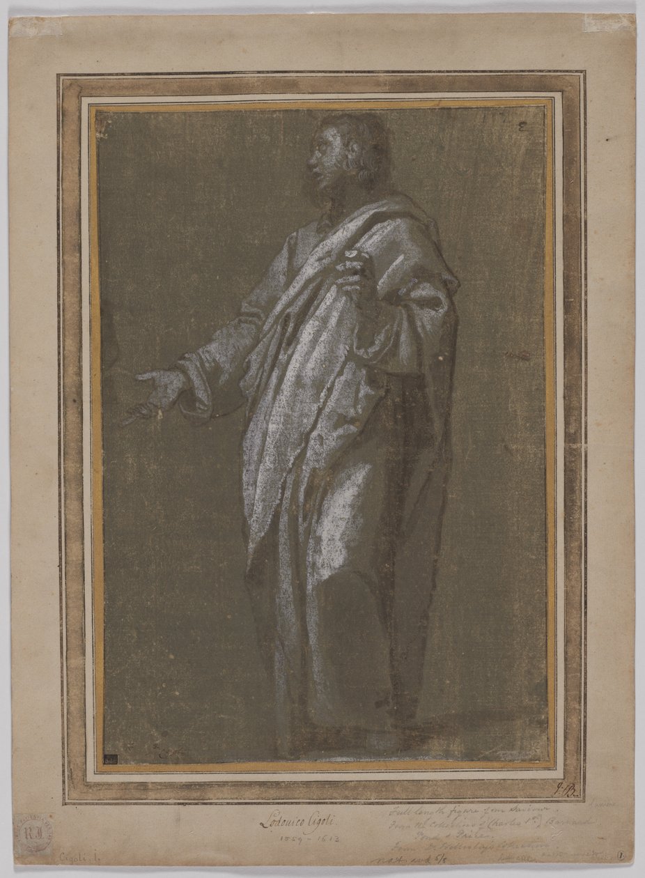 Figura maschile in piedi da Ludovico Cardi Cigoli