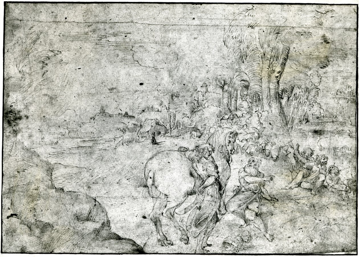 Erminia e i pastori, c.1600 da Ludovico Carracci