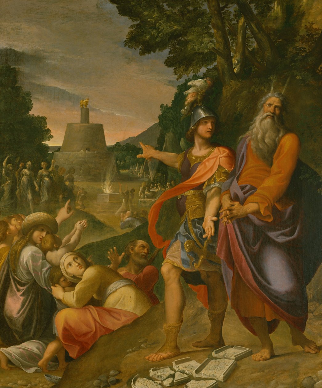 Mosè rompe le tavole della legge da Ludovico Carracci