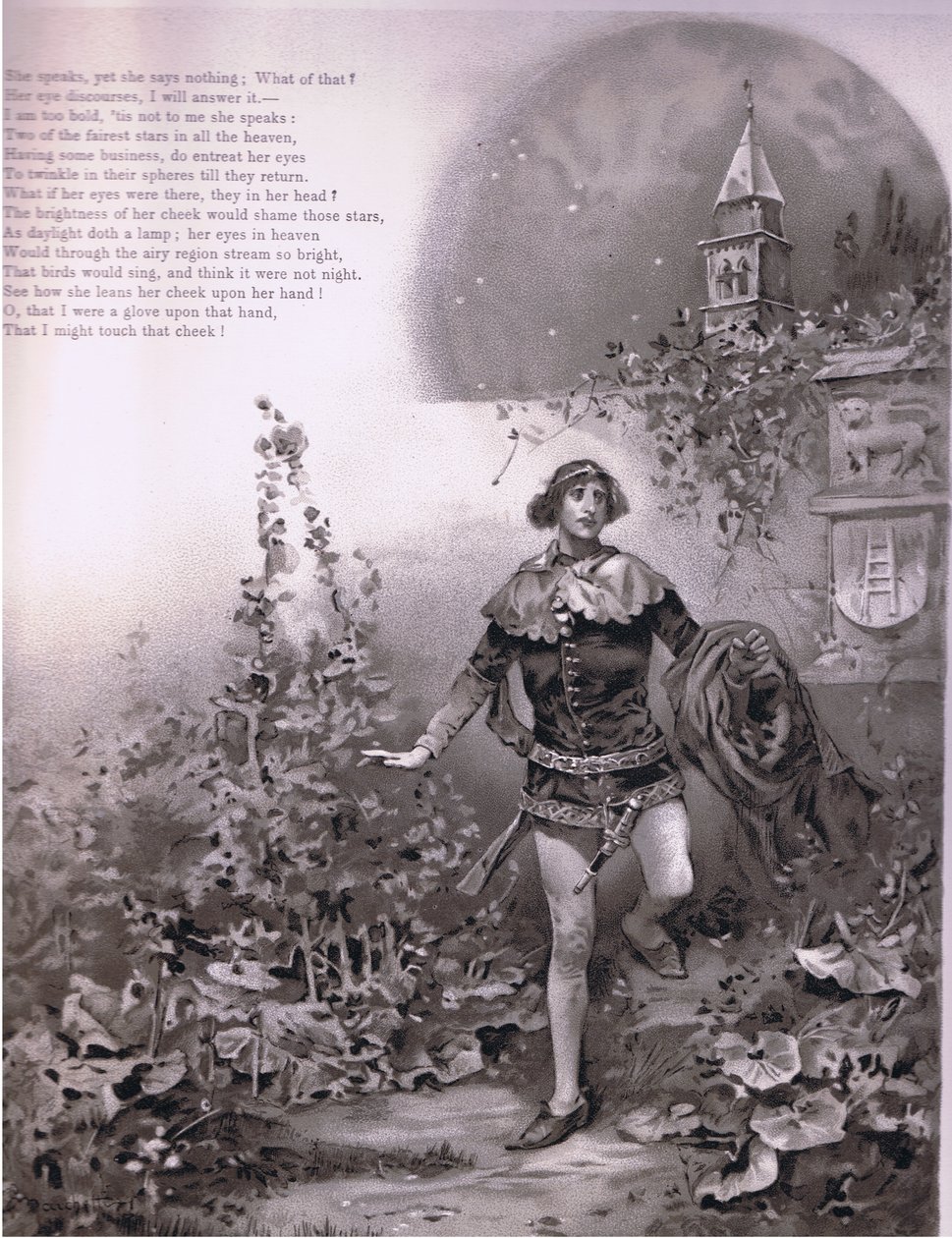 Lei parla-ma non dice nulla., illustrazione da Romeo e Giulietta da Ludovico Marchetti