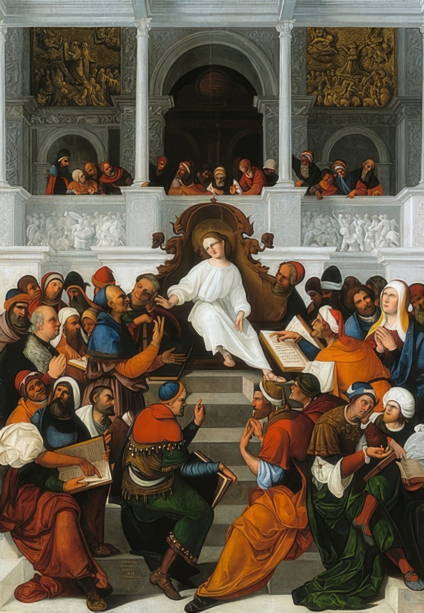 Gesù dodicenne che insegna nel tempio da Ludovico Mazzolino