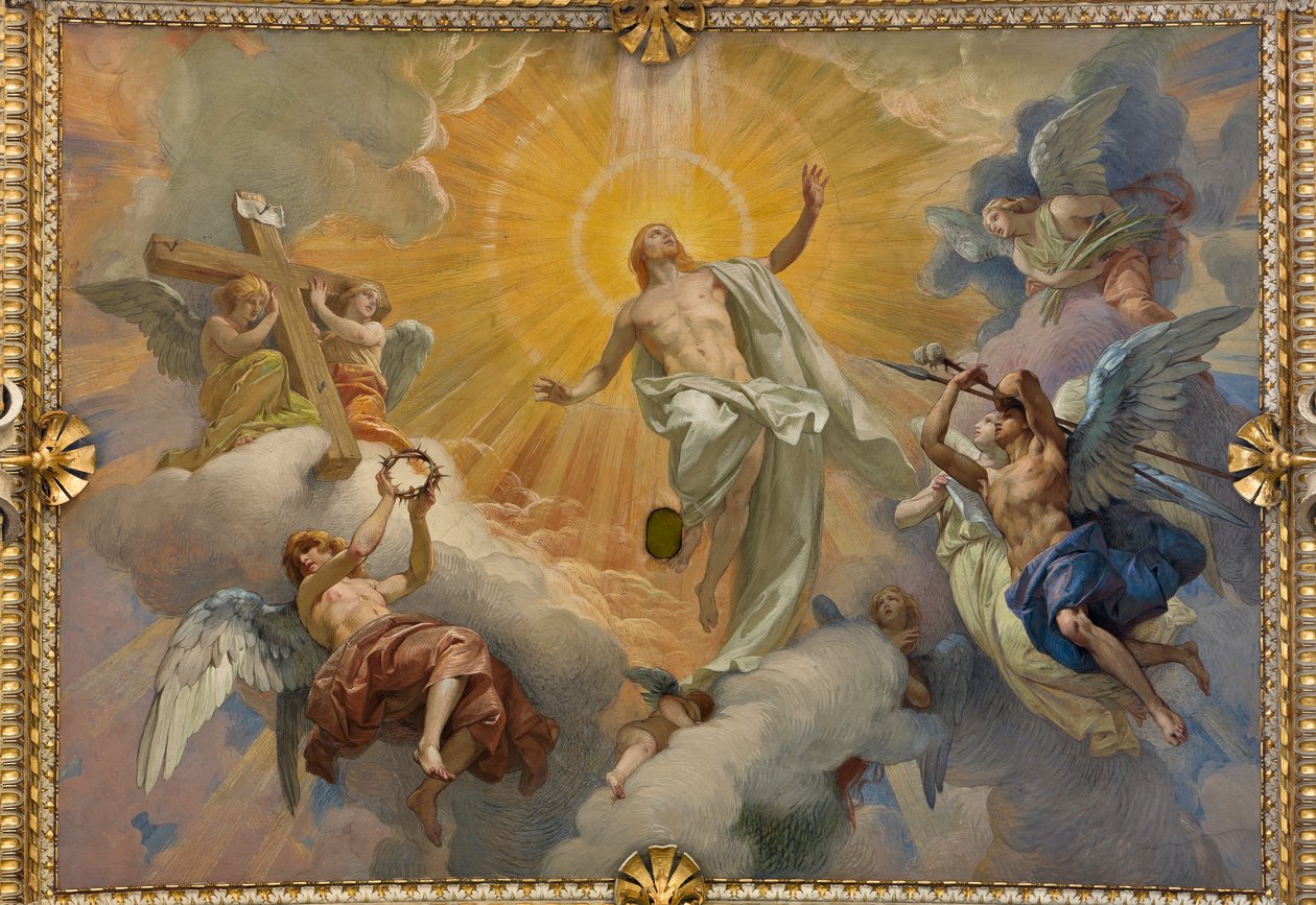 Cappella Cybo (braccio nord del transetto), volta: Resurrezione di Gesù Cristo da Ludovico Pogliaghi