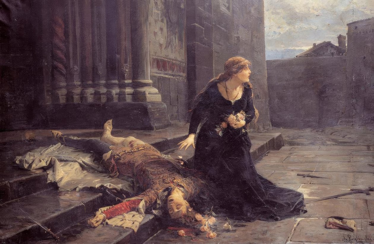 La morte di Gianmaria Visconti davanti alla chiesa di San Gottardo a Milano da Ludovico Pogliaghi