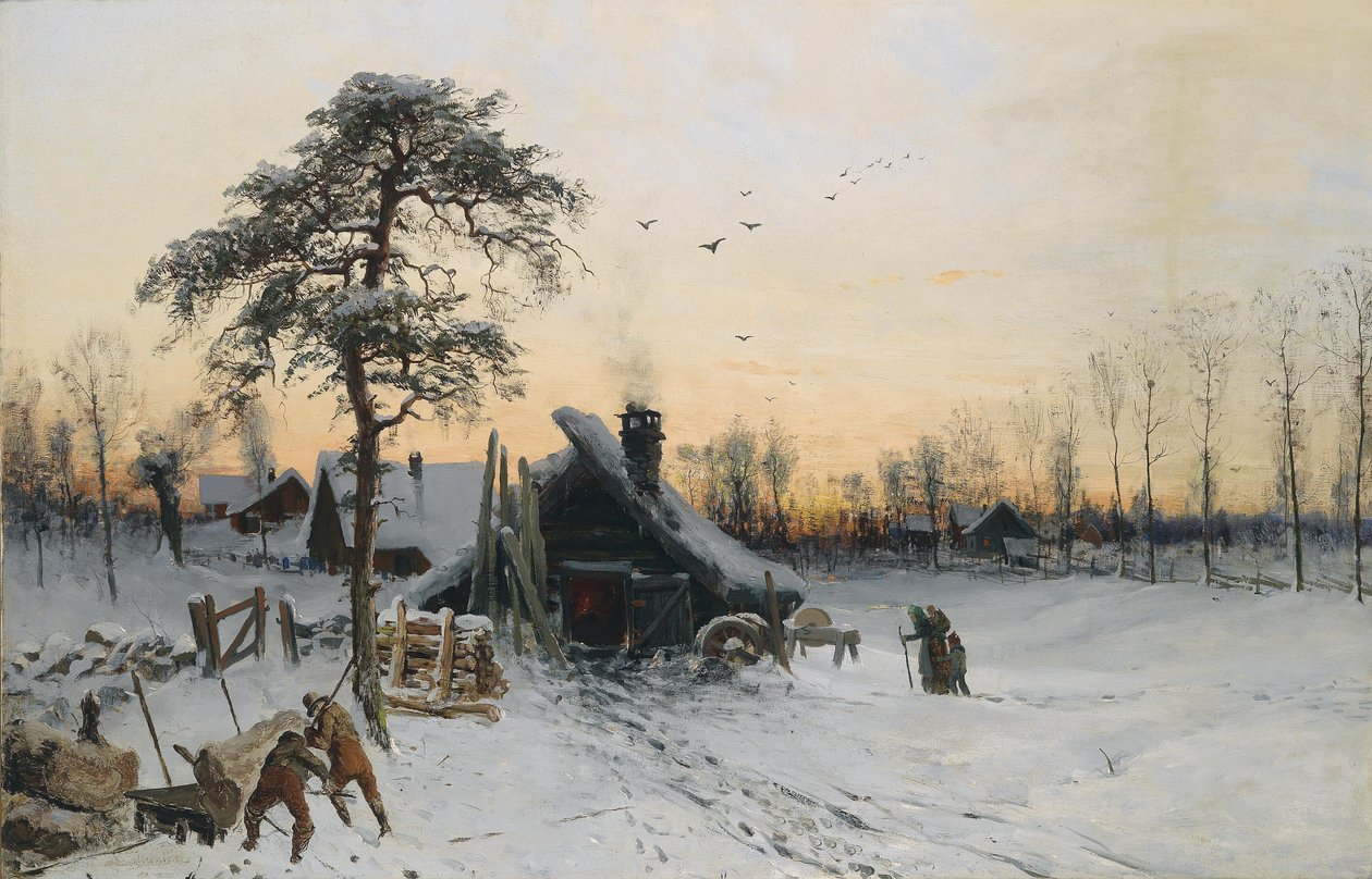 Paesaggio invernale al tramonto da Ludvig Munthe