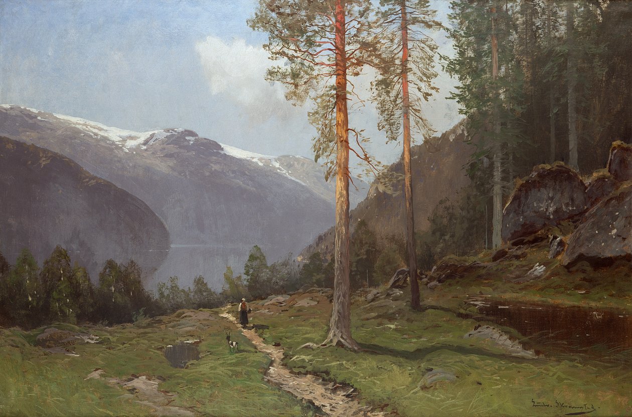 Paesaggio del fiordo da Ludvig Skramstad