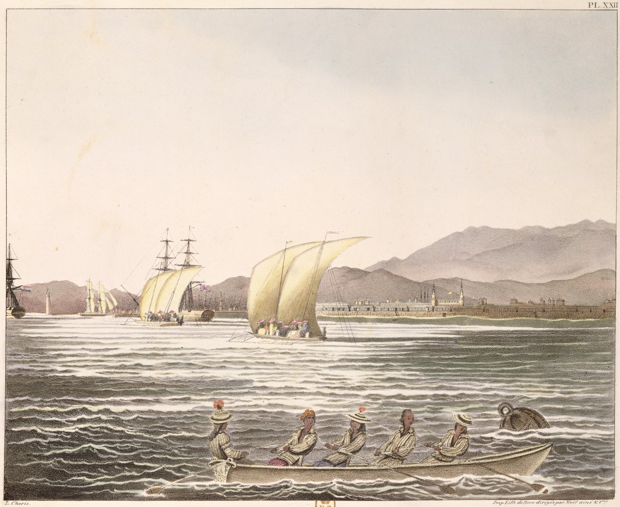 Veduta di Manila, Filippine, 1826 da Ludwig Choris