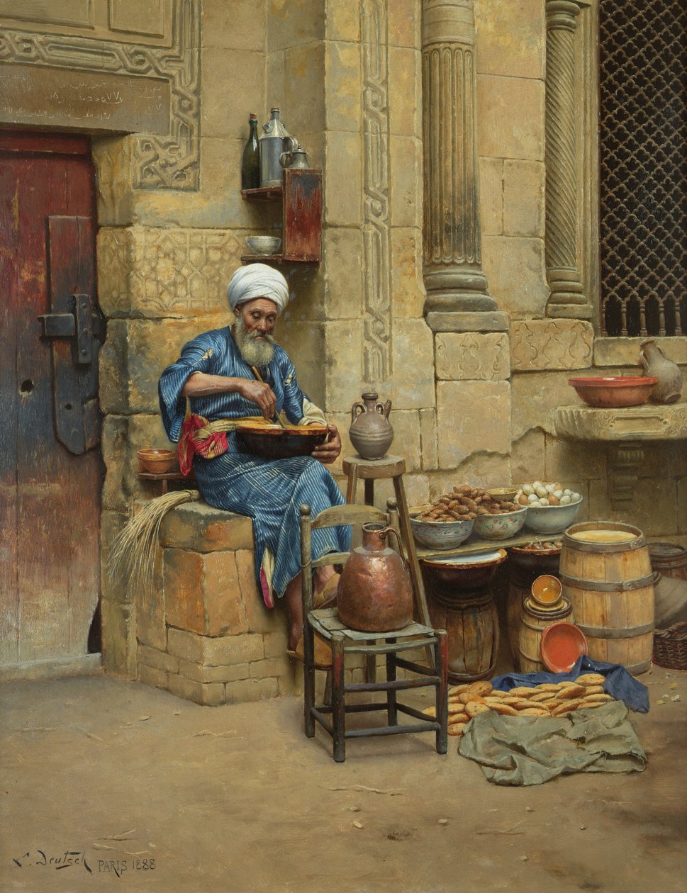 Mercante di strada, 1888 da Ludwig Deutsch