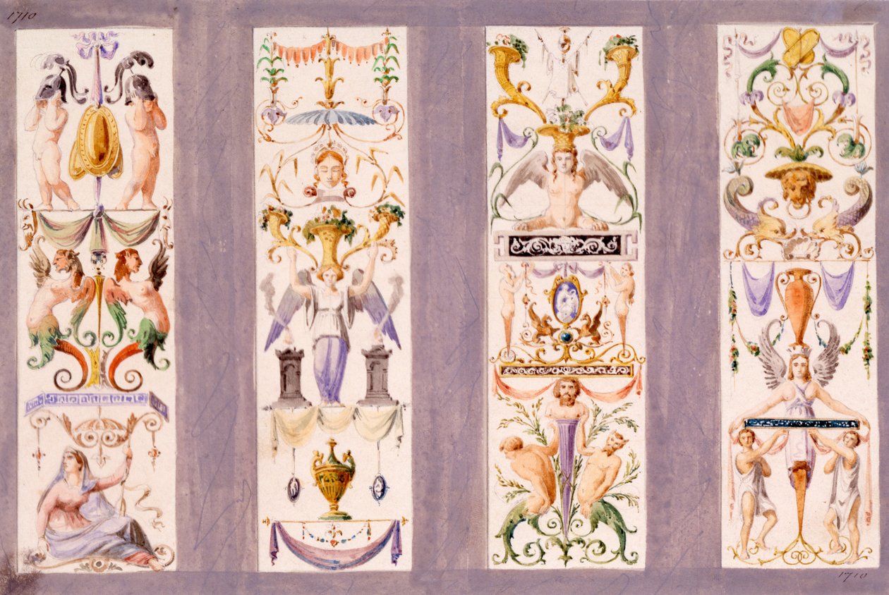 Quattro pannelli arabescati dalla Scala del Palazzo Ducale, Venezia da Ludwig Gruner