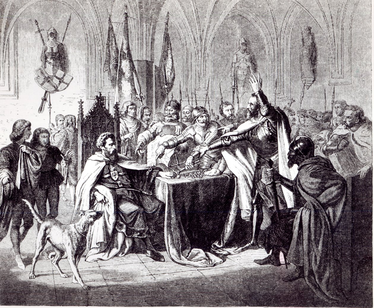La vendita del castello di Marienburg nel 1457 al re Casimiro IV di Polonia, 1854 da Ludwig Rosenfelder