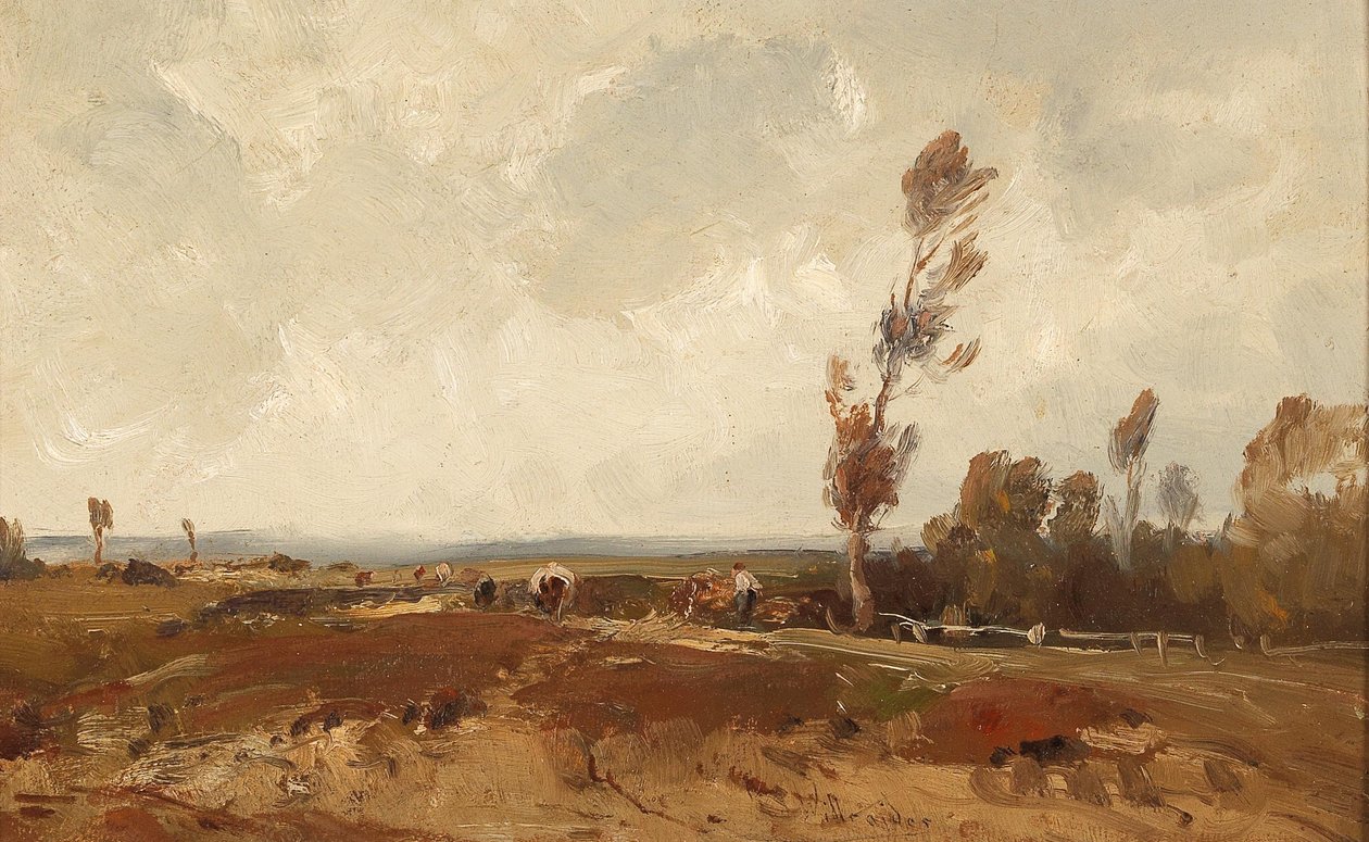 Lavorare nei campi in autunno da Ludwig Willroider