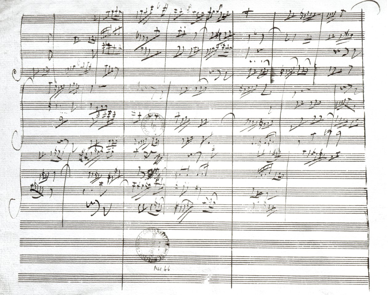 Partitura per il 3° movimento della 5ª sinfonia da Ludwig van Beethoven
