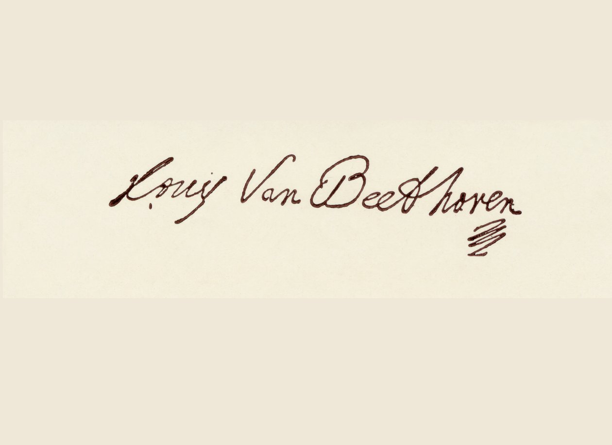Firma di Ludwig van Beethoven (penna e inchiostro) da Ludwig van Beethoven