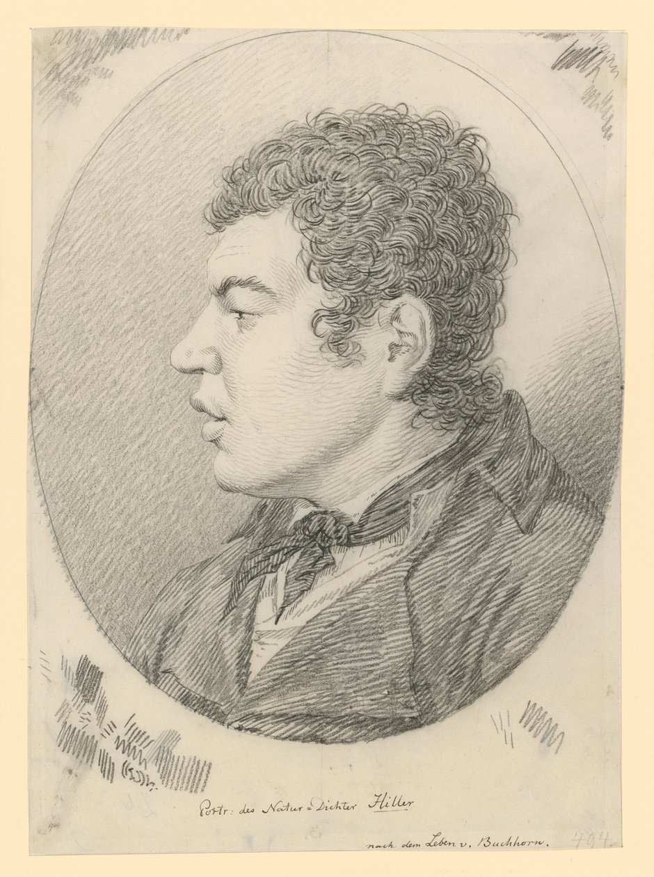 Ritratto del poeta Hiller da Ludwig Buchhorn