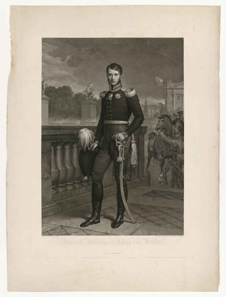 Federico Guglielmo III a Place de la Concorde da Ludwig Buchhorn