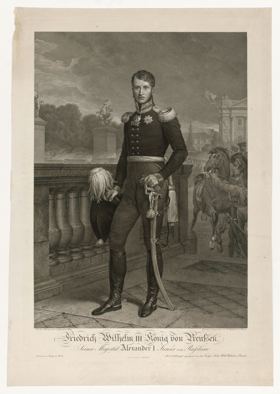 Federico Guglielmo III in Place de la Concorde da Ludwig Buchhorn