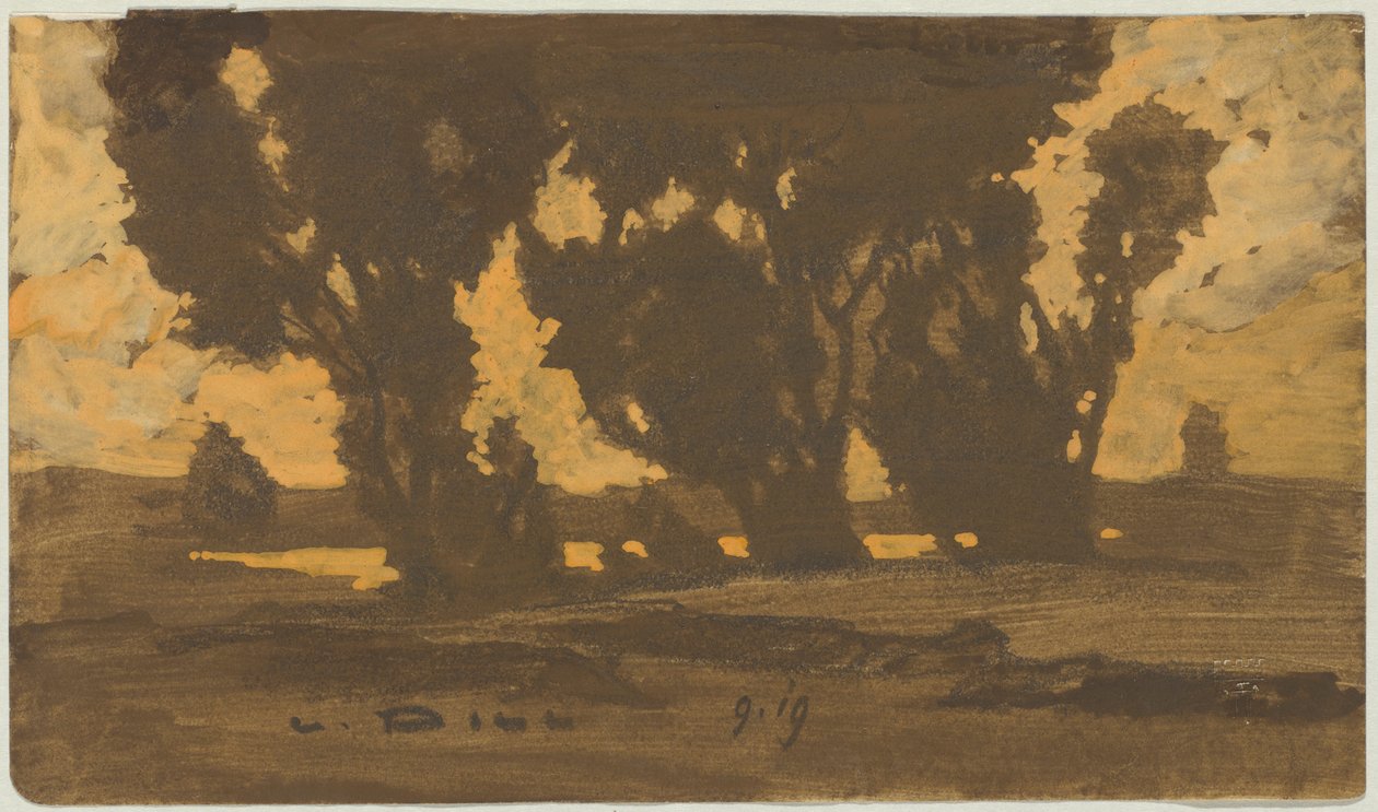 Salici nel paesaggio paludoso di Dachau da Ludwig Dill